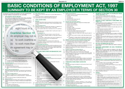 Occupational Health And Safety Act Wall Chart