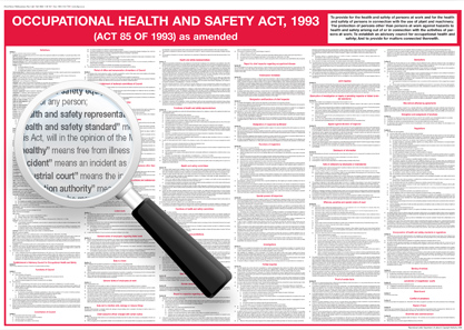 Wall chart OHSA